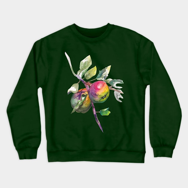 Apples in Watercolor Crewneck Sweatshirt by Dearly Mu